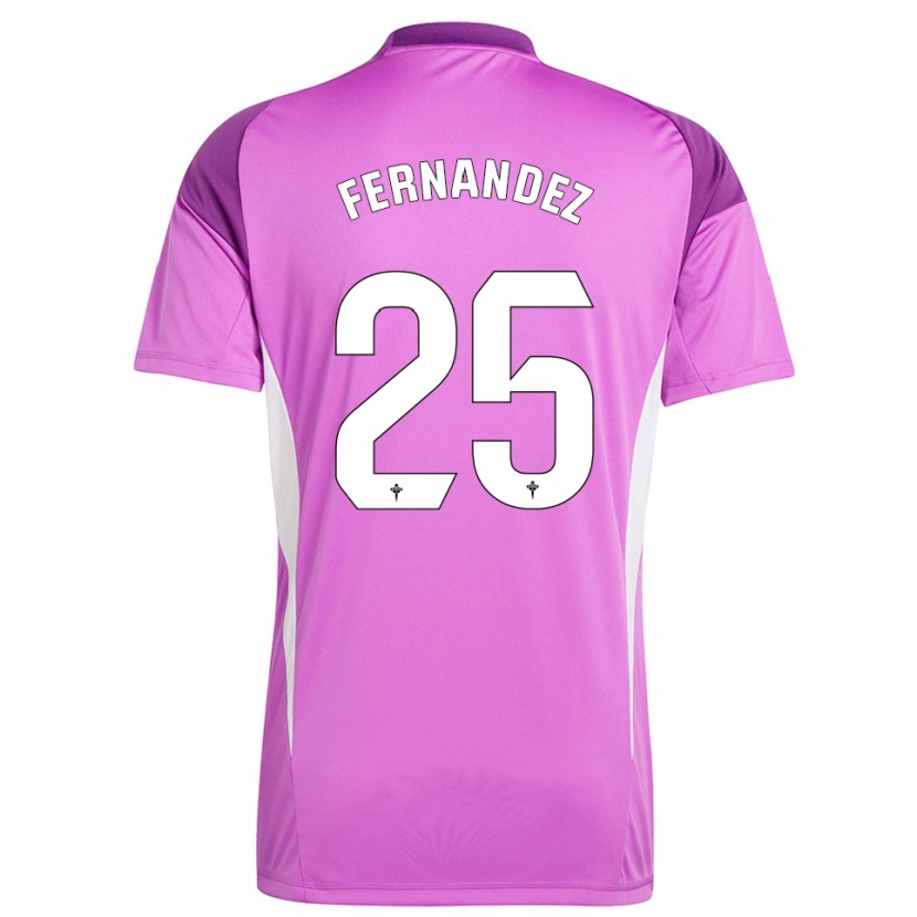 Danxen Enfant César Fernández #25 Maillot de Gardien Violet Blanc 2025/26 T-shirt