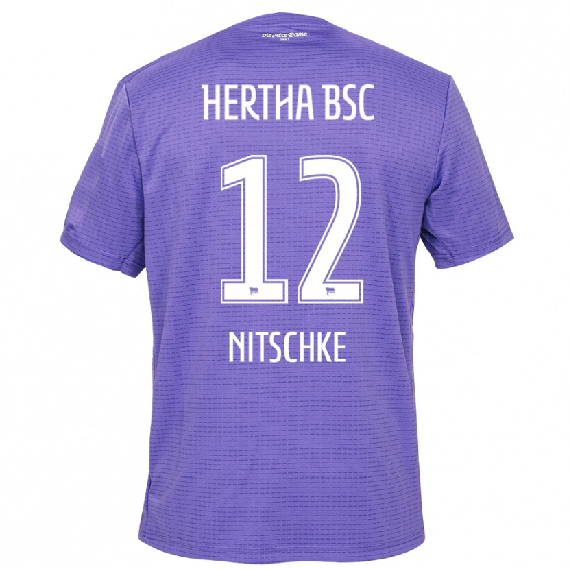 Danxen Enfant Til Nitschke #12 Maillot de Gardien Violet Blanc 2025/26 T-shirt