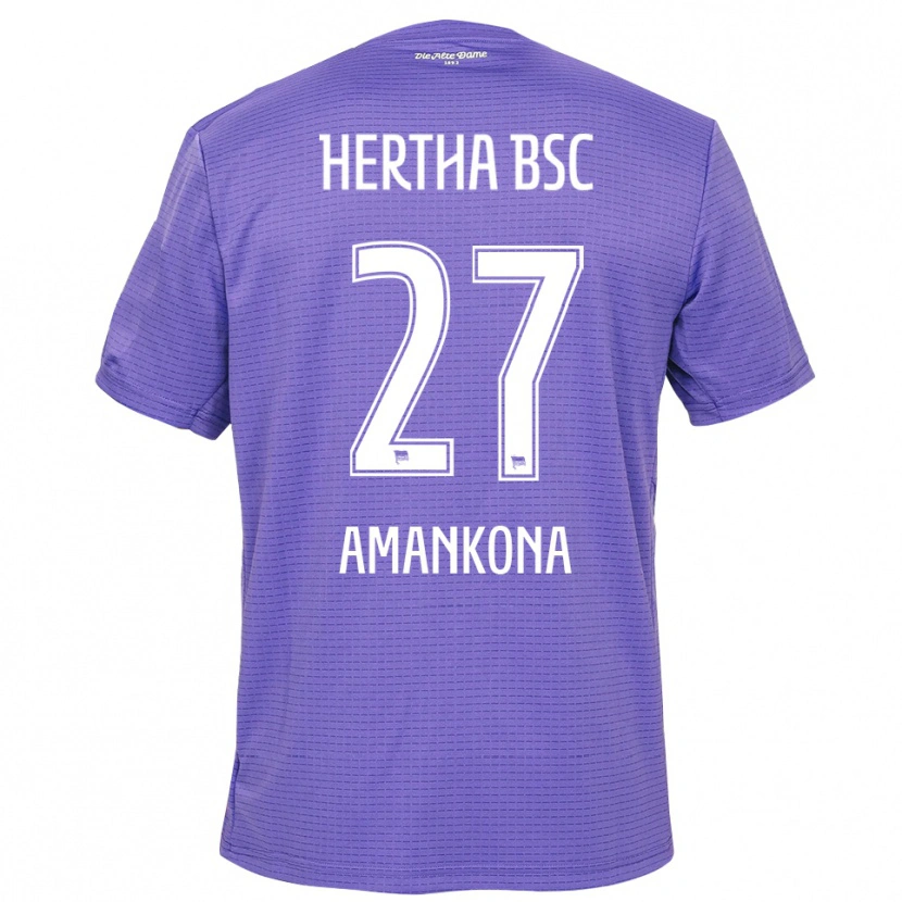 Danxen Enfant Nash-Daniel Amankona #27 Maillot de Gardien Violet Blanc 2025/26 T-shirt