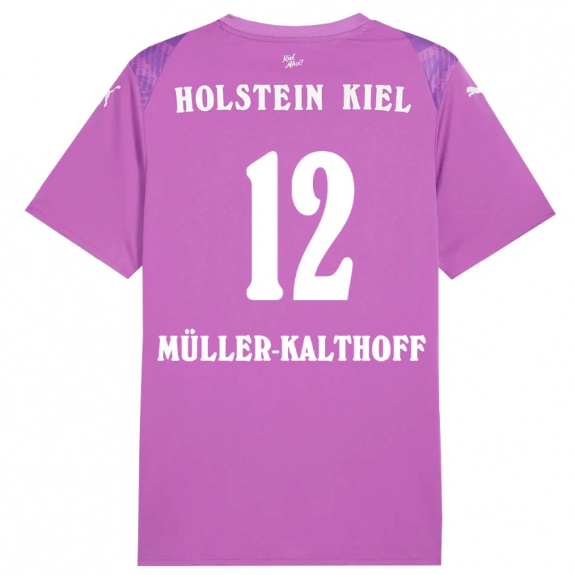 Danxen Enfant Henrie Müller-Kalthoff #12 Maillot de Gardien Violet Blanc 2025/26 T-shirt