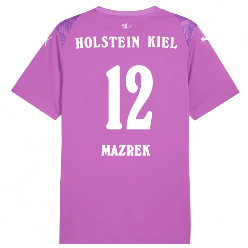 Danxen Enfant Enis Mazrek #12 Maillot de Gardien Violet Blanc 2025/26 T-shirt