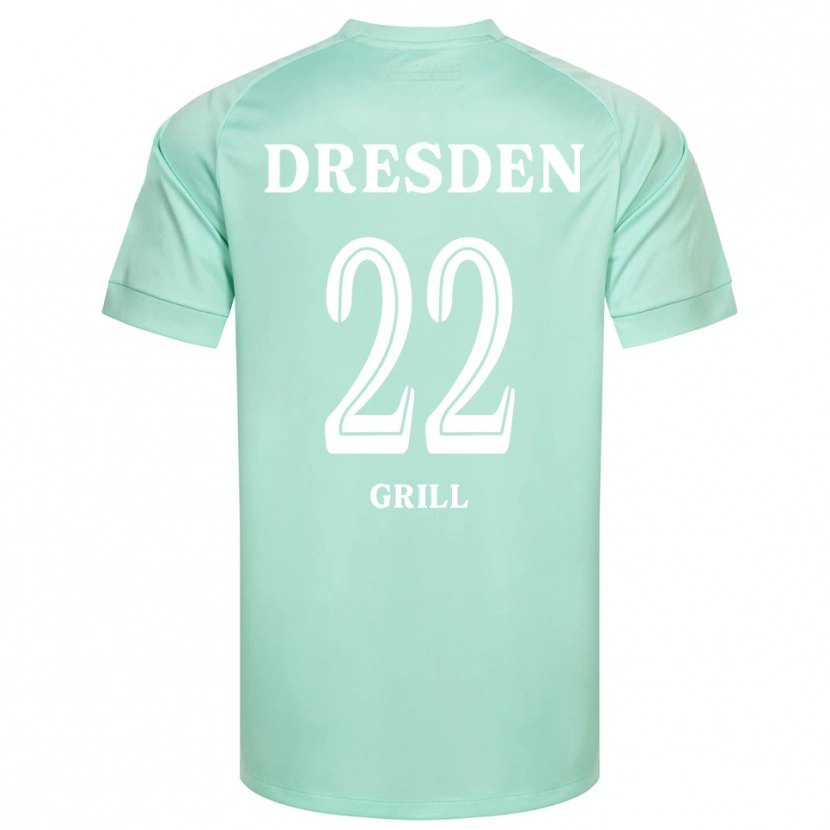 Danxen Enfant Lennart Grill #22 Maillot de Gardien Vert Clair Blanc 2025/26 T-shirt