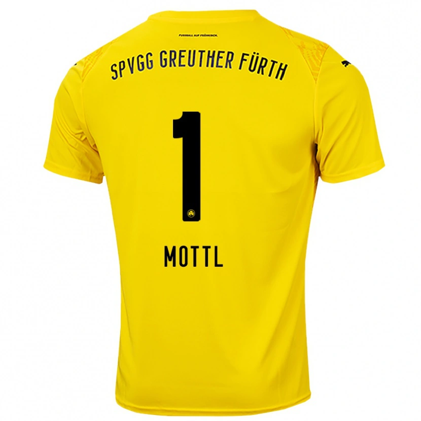 Danxen Enfant Jan Mottl #1 Maillot de Gardien Jaune Noir 2025/26 T-shirt