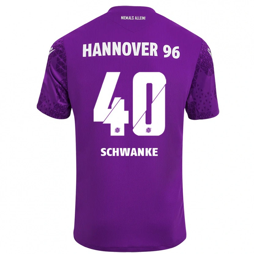 Danxen Enfant Jonas Schwanke #40 Maillot de Gardien Violet Blanc 2025/26 T-shirt