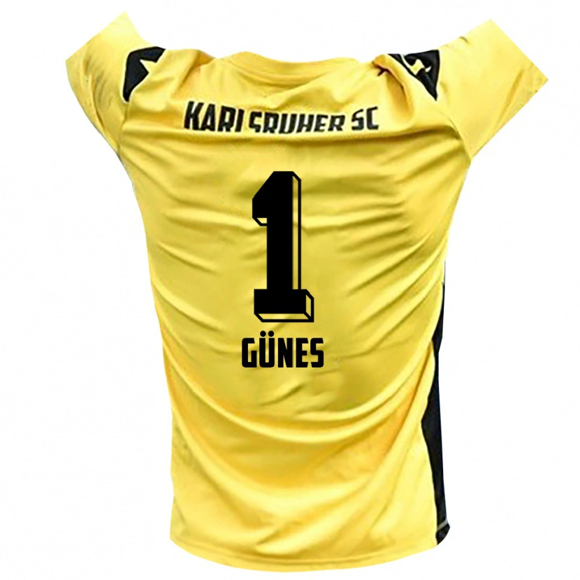 Danxen Enfant Kamil Günes #1 Maillot de Gardien Jaune Noir 2025/26 T-shirt