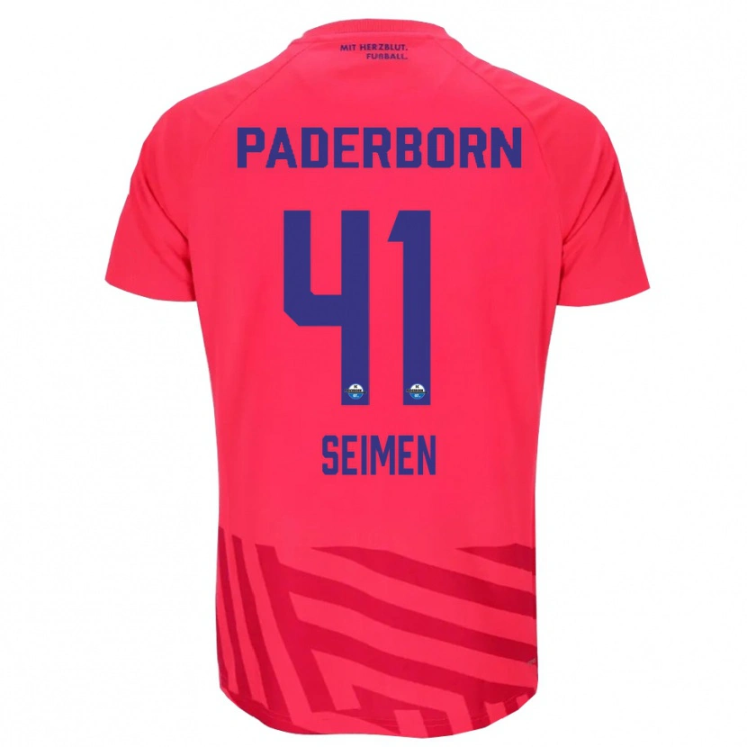 Danxen Enfant Dennis Seimen #41 Maillot de Gardien Rouge Noir 2025/26 T-shirt