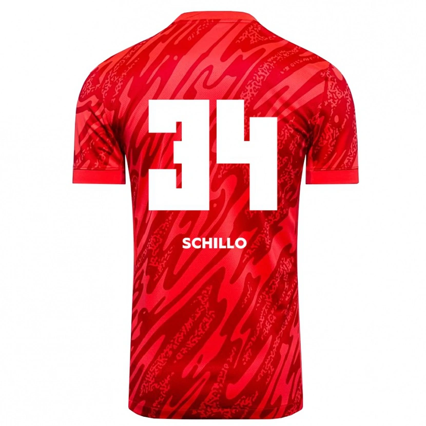 Danxen Enfant Hannah Schillo #34 Maillot de Gardien Rouge Blanc 2025/26 T-shirt