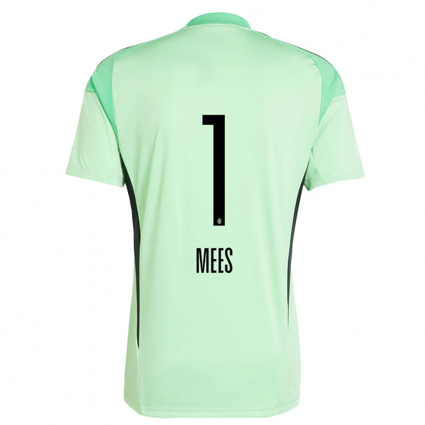 Danxen Enfant Alexander Mees #1 Maillot de Gardien Vert Clair Noir 2025/26 T-shirt