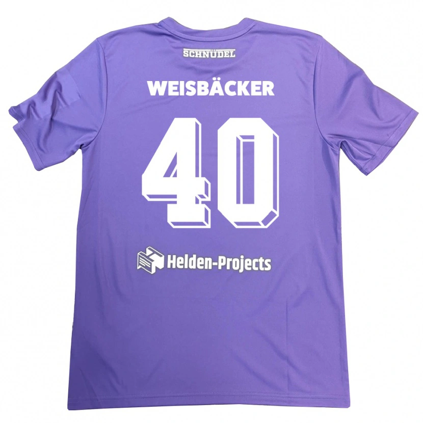 Danxen Enfant Maximilian Weisbäcker #40 Maillot de Gardien Violet Blanc 2025/26 T-shirt
