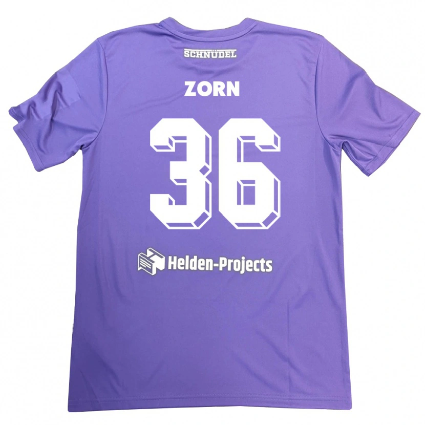 Danxen Enfant Emil Zorn #36 Maillot de Gardien Violet Blanc 2025/26 T-shirt