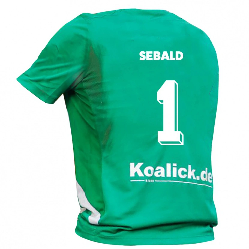 Danxen Enfant Alexander Sebald #1 Maillot de Gardien Vert Blanc 2025/26 T-shirt