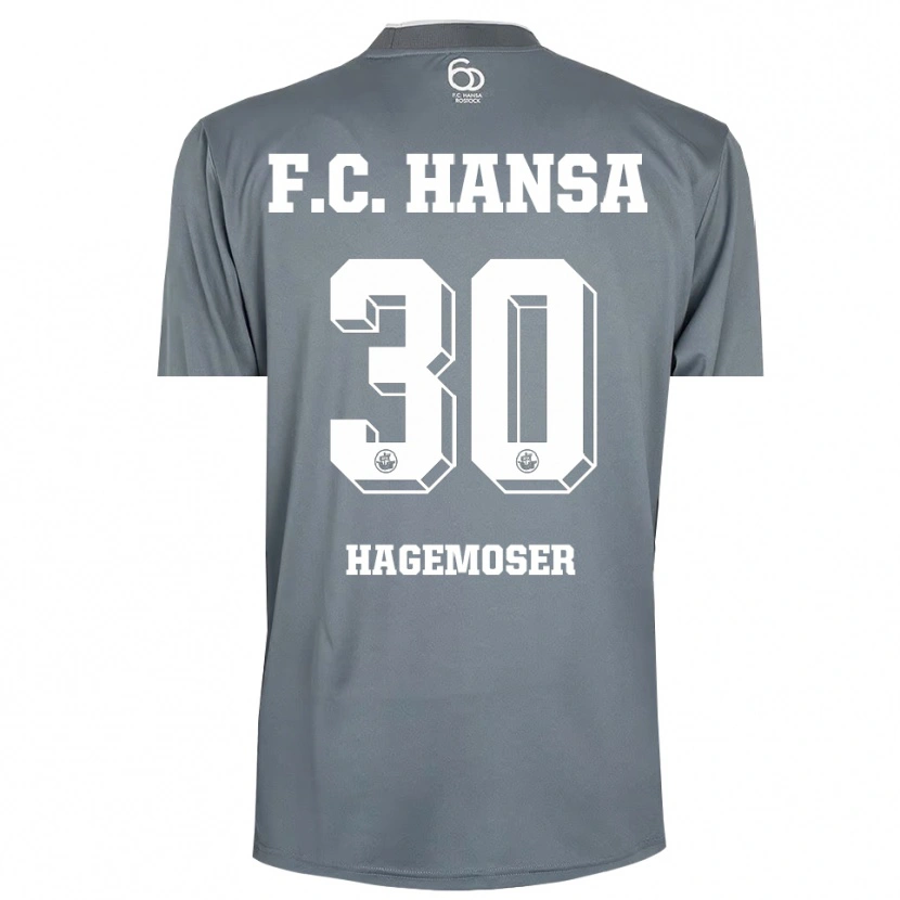 Danxen Enfant Max Hagemoser #30 Maillot de Gardien Gris Clair Blanc 2025/26 T-shirt