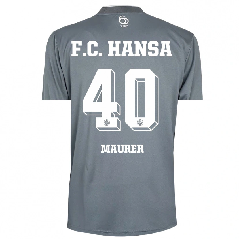 Danxen Enfant Erik Maurer #40 Maillot de Gardien Gris Clair Blanc 2025/26 T-shirt