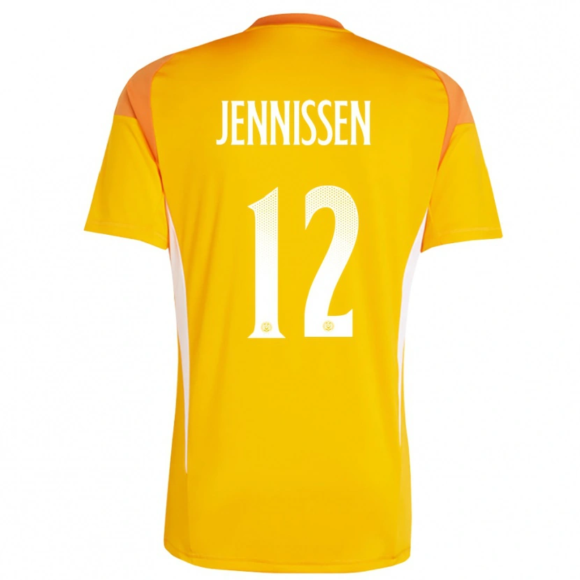 Danxen Enfant Laurenz Jennissen #12 Maillot de Gardien Orange Blanc 2025/26 T-shirt