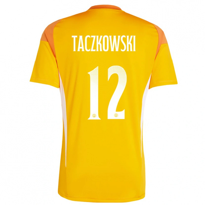 Danxen Enfant Simon Taczkowski #12 Maillot de Gardien Orange Blanc 2025/26 T-shirt