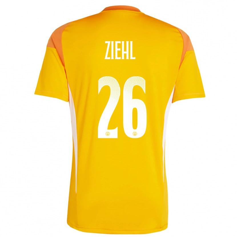 Danxen Enfant Nelly Ziehl #26 Maillot de Gardien Orange Blanc 2025/26 T-shirt
