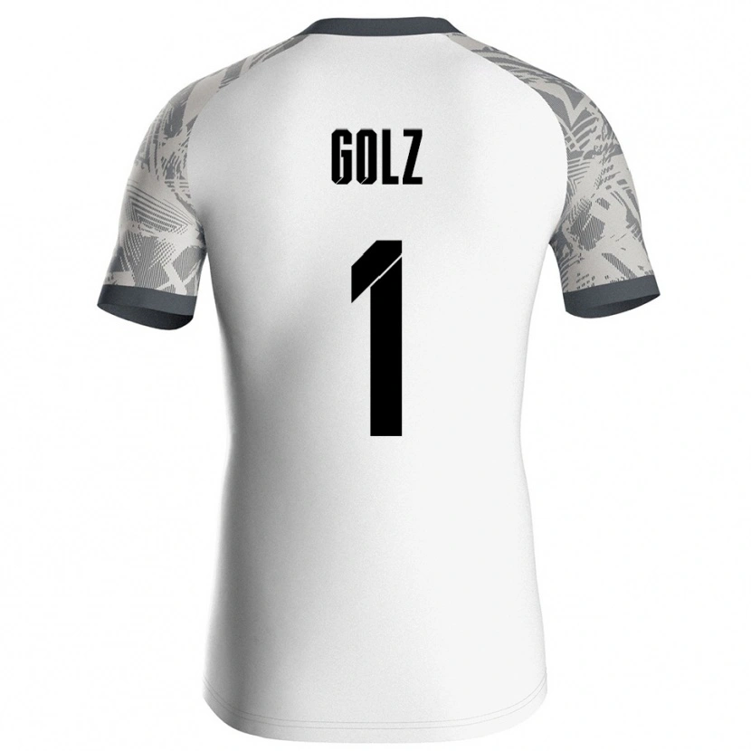 Danxen Enfant Jakob Golz #1 Maillot de Gardien Gris Blanc 2025/26 T-shirt
