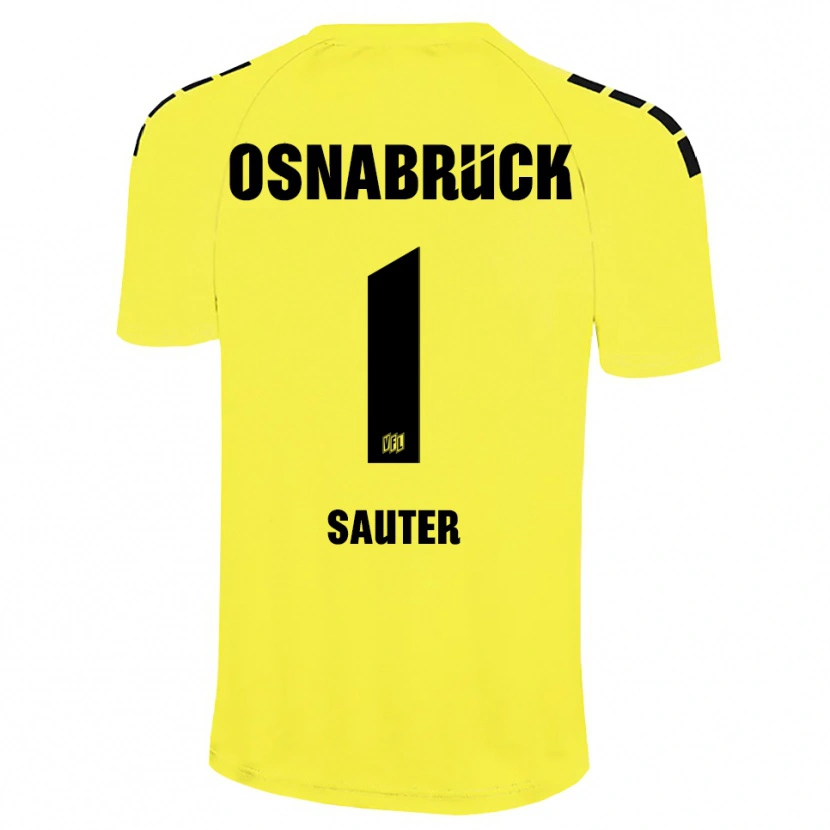 Danxen Enfant Niklas Sauter #1 Maillot de Gardien Jaune Noir 2025/26 T-shirt
