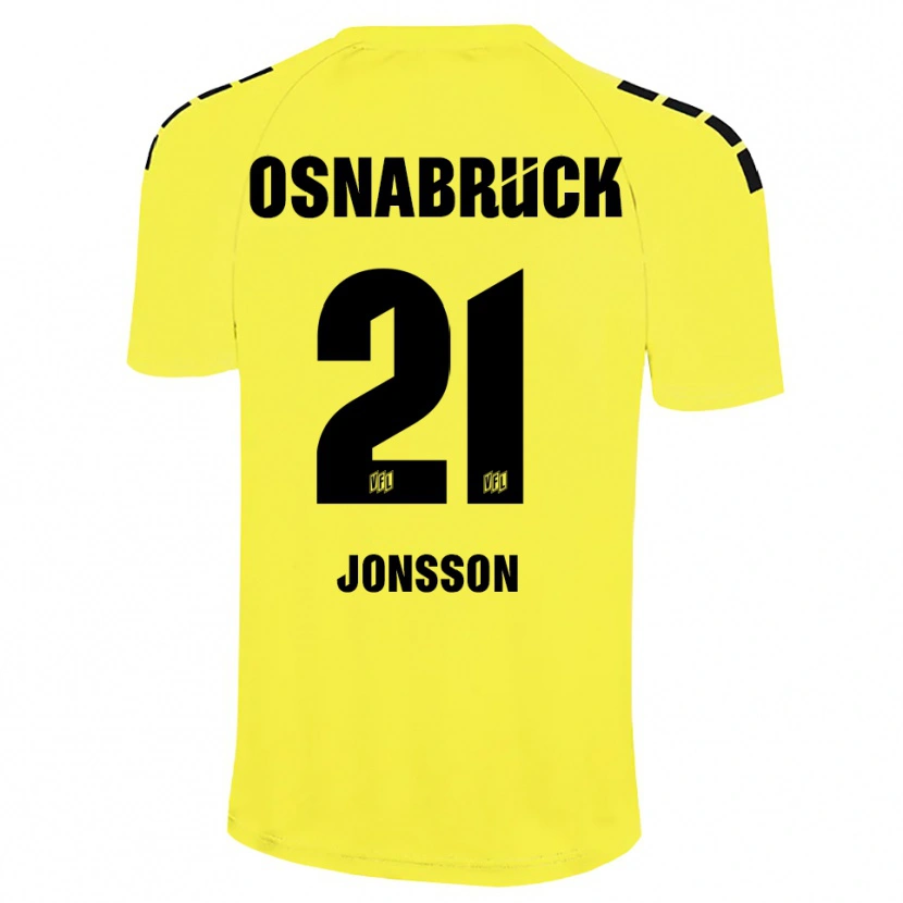 Danxen Enfant Lukas Jonsson #21 Maillot de Gardien Jaune Noir 2025/26 T-shirt