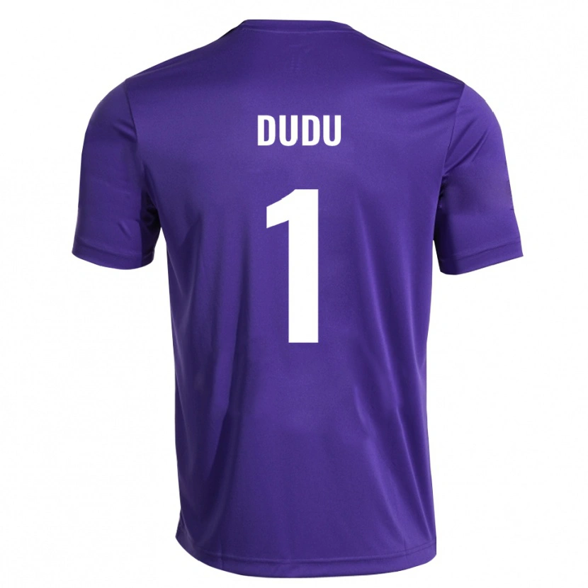 Danxen Enfant Dudu #1 Maillot de Gardien Violet Blanc 2025/26 T-shirt