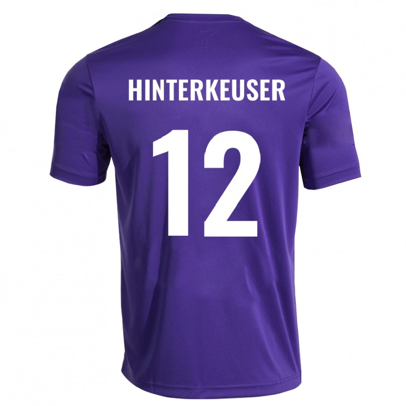 Danxen Enfant Thomas Hinterkeuser #12 Maillot de Gardien Violet Blanc 2025/26 T-shirt