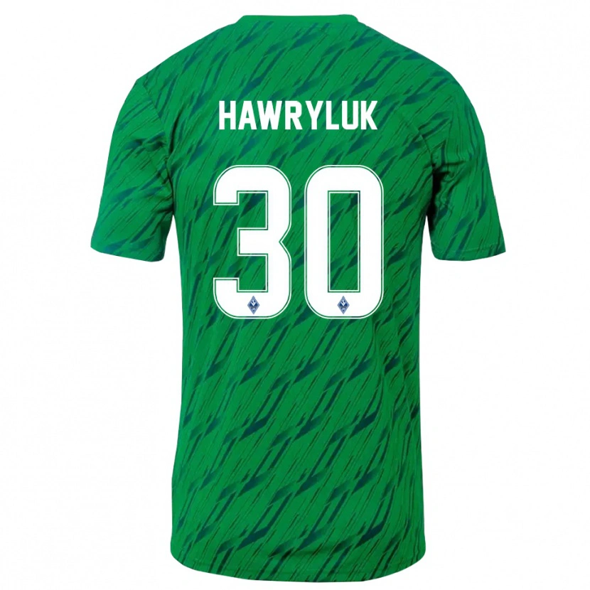 Danxen Enfant Lucien Hawryluk #30 Maillot de Gardien Vert Blanc 2025/26 T-shirt