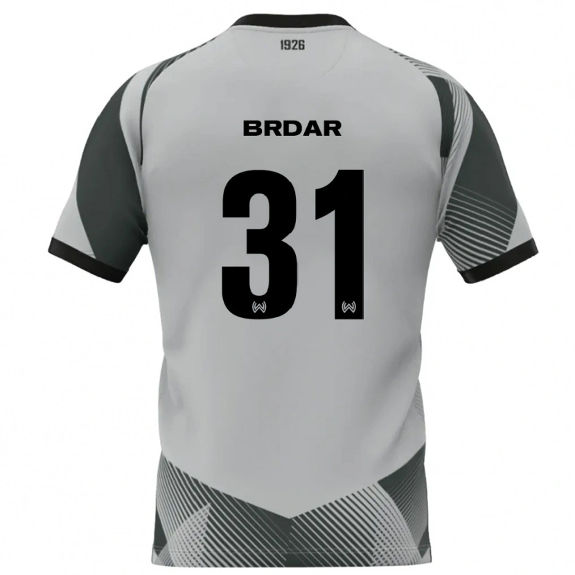Danxen Enfant Noah Brdar #31 Maillot de Gardien Gris Clair Blanc 2025/26 T-shirt