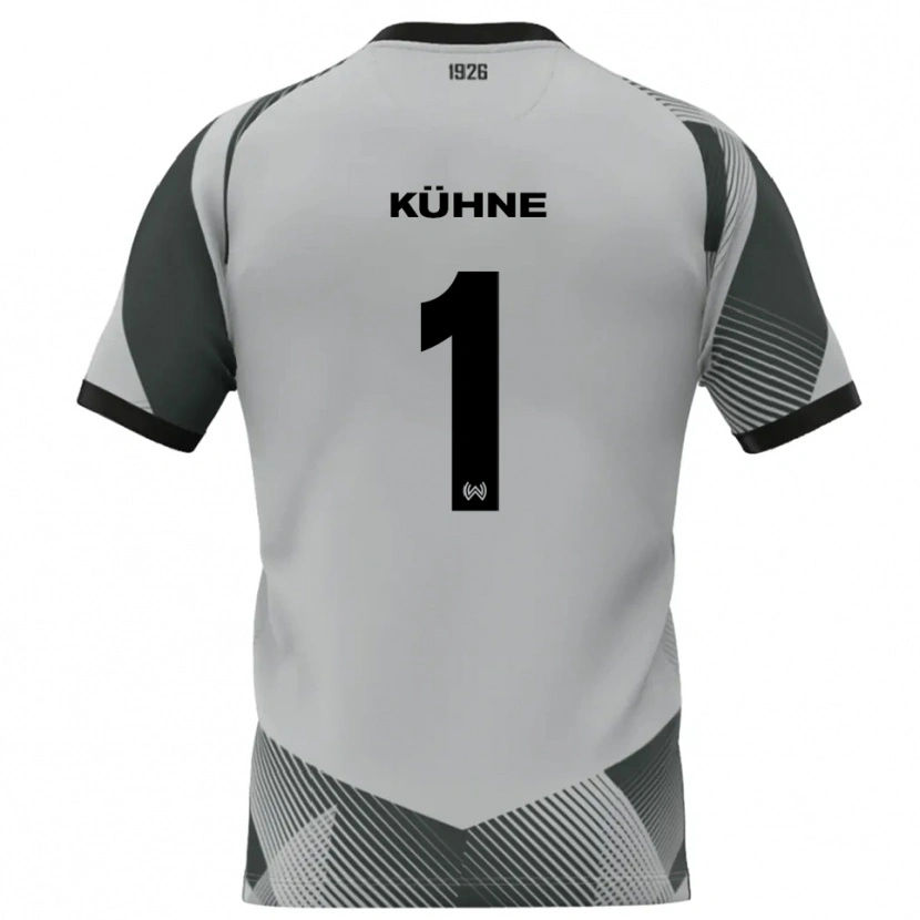 Danxen Enfant Lars Kühne #1 Maillot de Gardien Gris Clair Blanc 2025/26 T-shirt