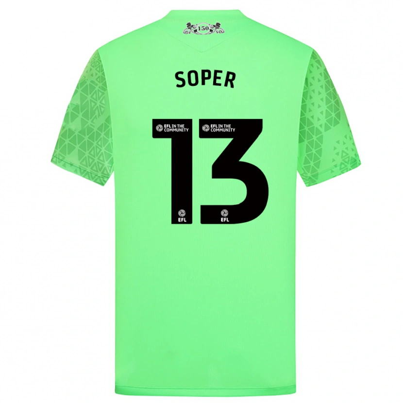 Danxen Enfant Poppy Soper #13 Maillot de Gardien Vert Fluorescent 2025/26 T-shirt