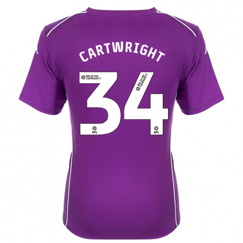 Danxen Enfant Harvey Cartwright #34 Maillot de Gardien Blanc Violet 2025/26 T-shirt