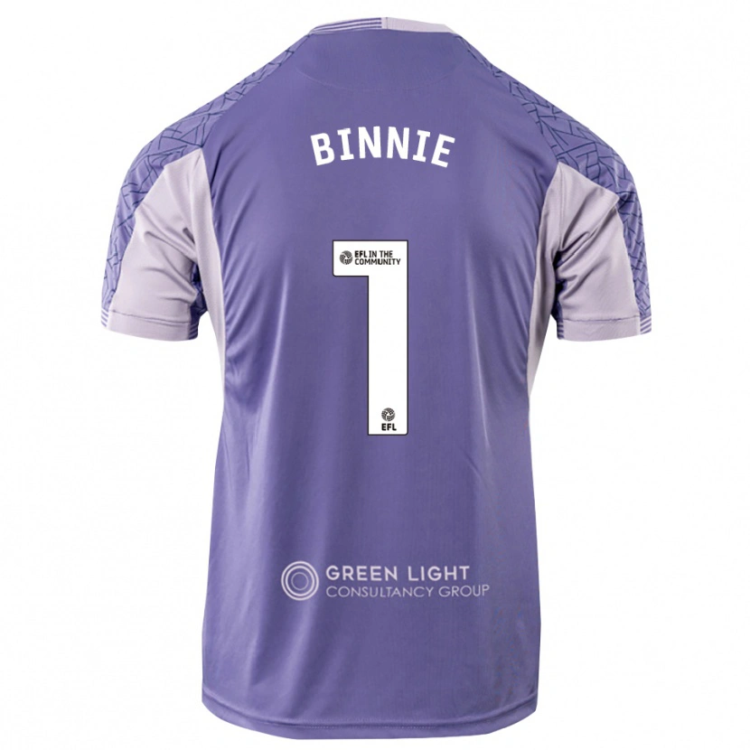 Danxen Enfant Ethan Binnie #1 Maillot de Gardien Violet Clair 2025/26 T-shirt