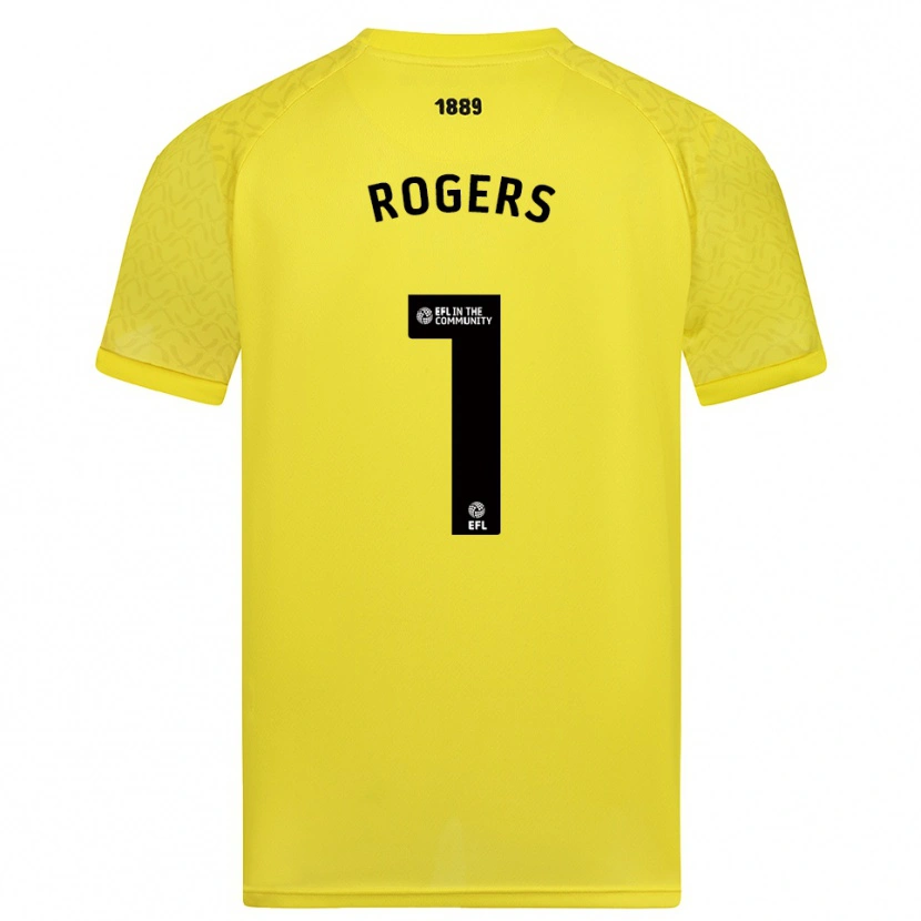 Danxen Enfant Sian Rogers #1 Maillot de Gardien Noir Jaune 2025/26 T-shirt