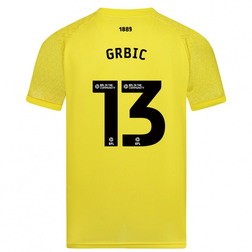 Danxen Enfant Ivo Grbic #13 Maillot de Gardien Noir Jaune 2025/26 T-shirt