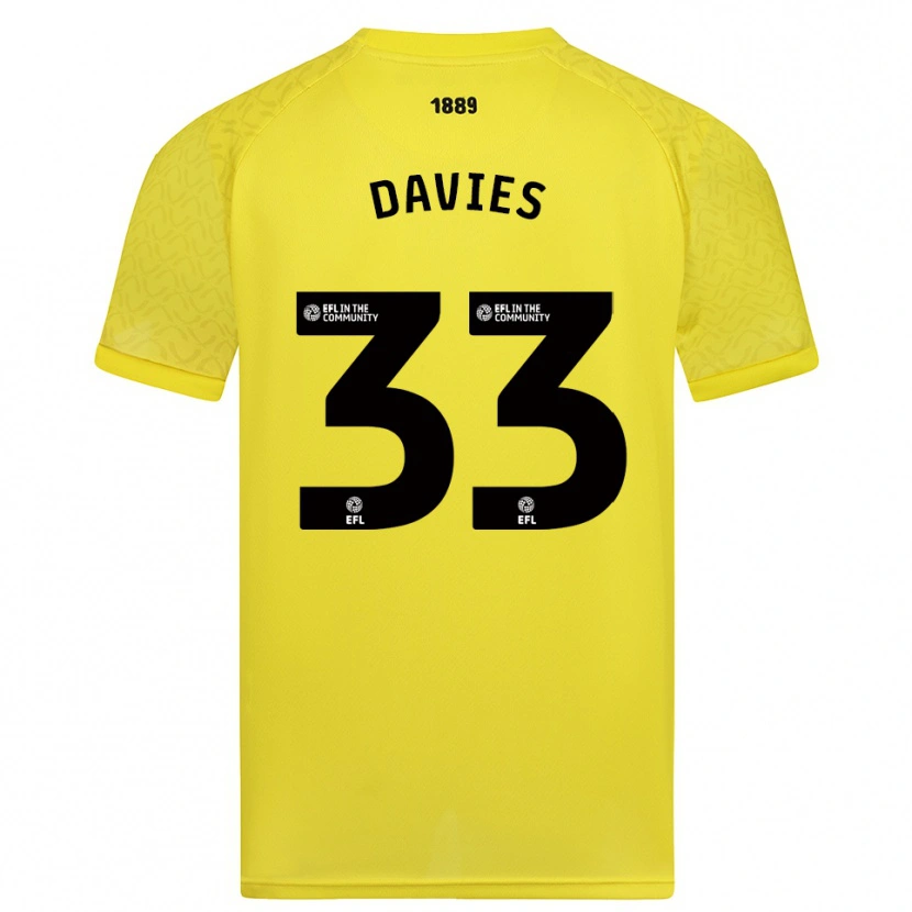 Danxen Enfant Bethan Davies #33 Maillot de Gardien Noir Jaune 2025/26 T-shirt