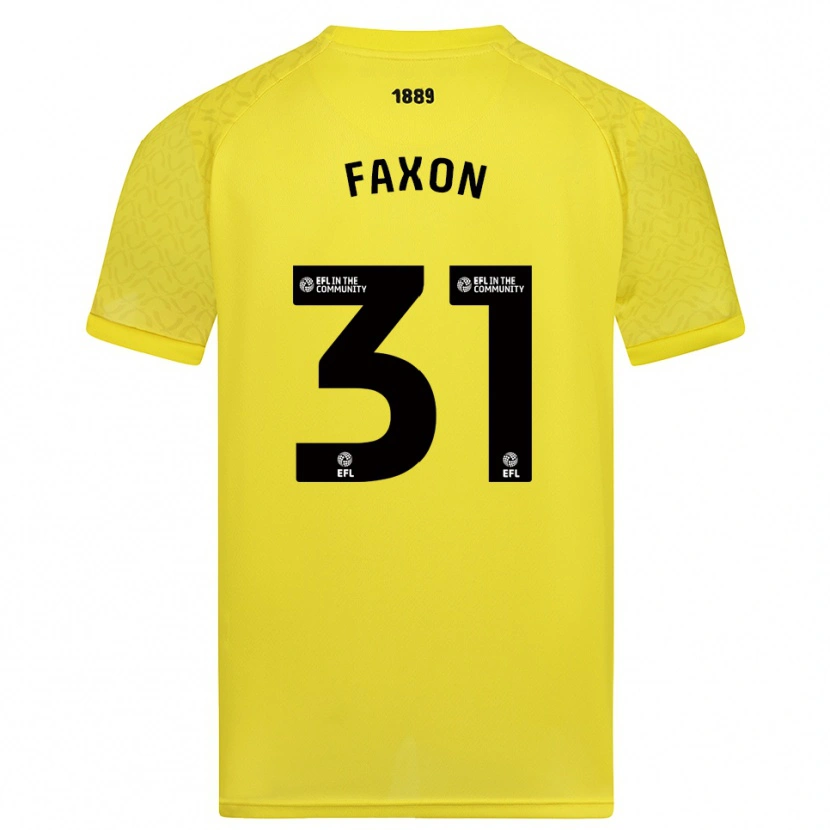 Danxen Enfant Luke Faxon #31 Maillot de Gardien Noir Jaune 2025/26 T-shirt
