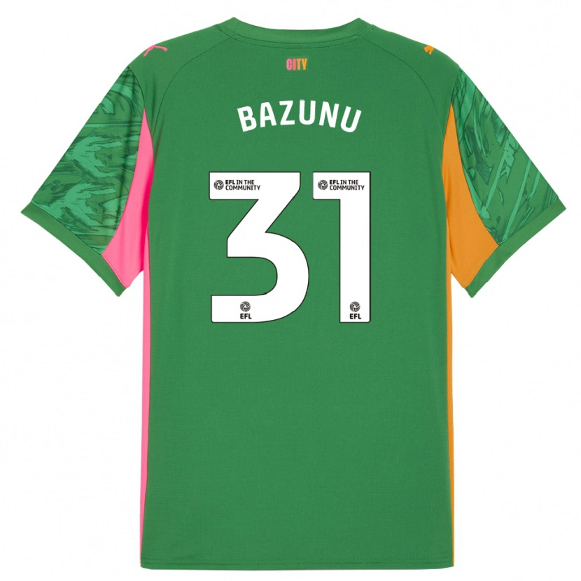 Danxen Enfant Gavin Bazunu #31 Maillot de Gardien Orange Vert 2025/26 T-shirt