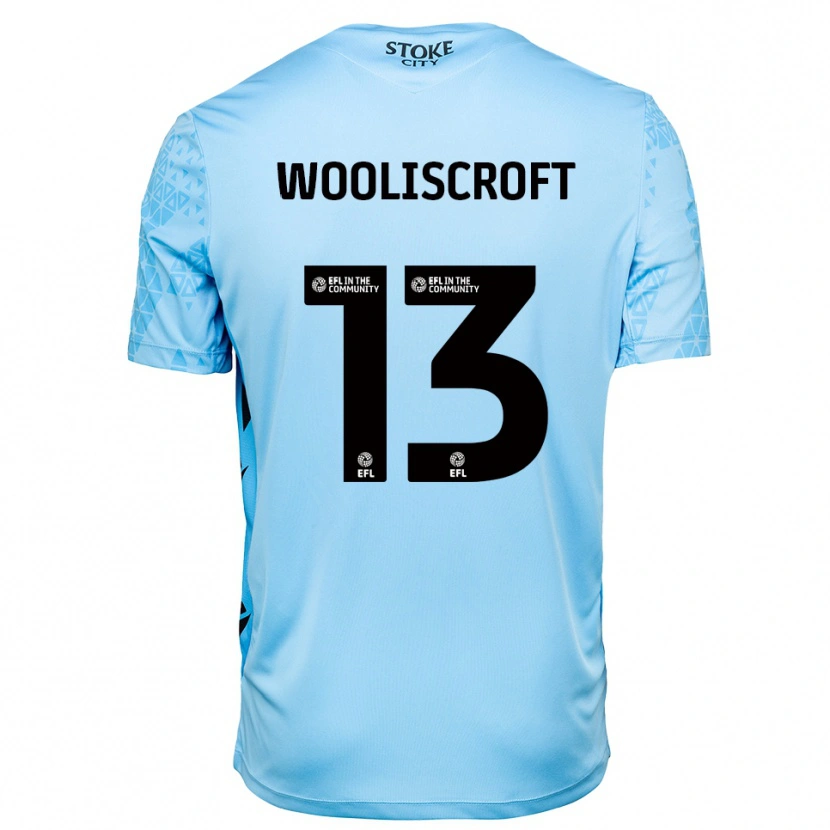 Danxen Enfant Morgan Wooliscroft #13 Maillot de Gardien Noir Bleu Ciel 2025/26 T-shirt
