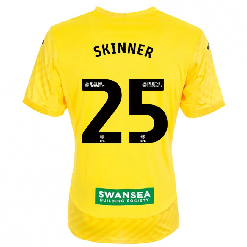 Danxen Enfant Claire Skinner #25 Maillot de Gardien Noir Jaune 2025/26 T-shirt