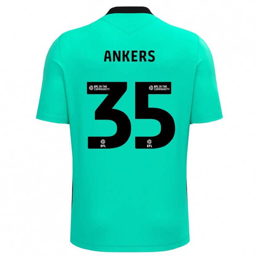 Danxen Enfant Chloe Ankers #35 Maillot de Gardien Turquoise Moyen 2025/26 T-shirt