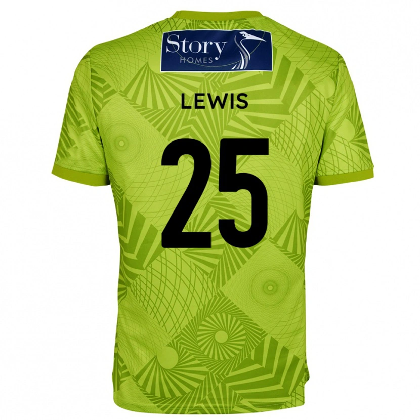 Danxen Enfant Harry Lewis #25 Maillot de Gardien Jaune Vert 2025/26 T-shirt