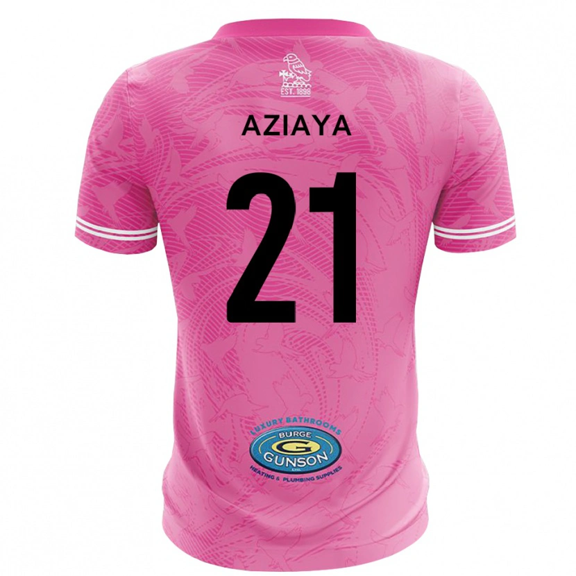 Danxen Enfant David Aziaya #21 Maillot de Gardien Blanc Rose 2025/26 T-shirt