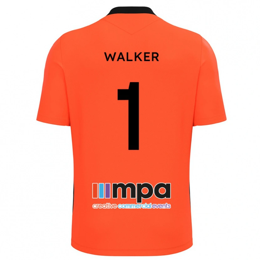 Danxen Enfant Laurie Walker #1 Maillot de Gardien Noir Orange 2025/26 T-shirt