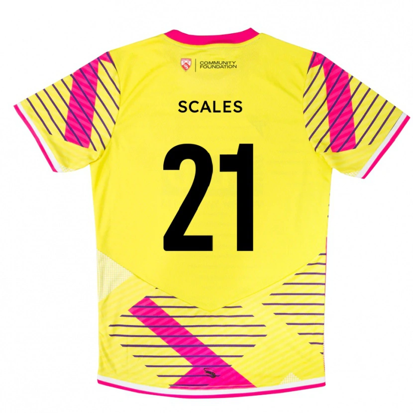 Danxen Enfant Alfie Scales #21 Maillot de Gardien Rose Jaune 2025/26 T-shirt