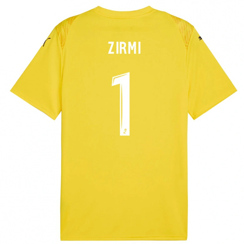 Danxen Enfant Yanis Zirmi #1 Maillot de Gardien Blanc Jaune 2025/26 T-shirt