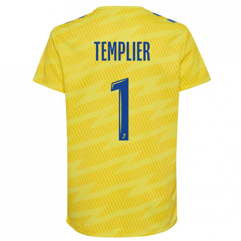 Danxen Enfant Emma Templier #1 Maillot de Gardien Bleu Jaune 2025/26 T-shirt