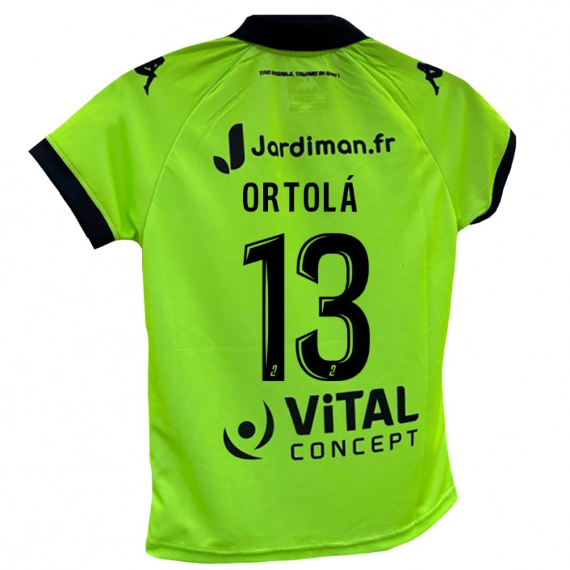 Danxen Enfant Adrián Ortolá #13 Maillot de Gardien Vert Néon 2025/26 T-shirt