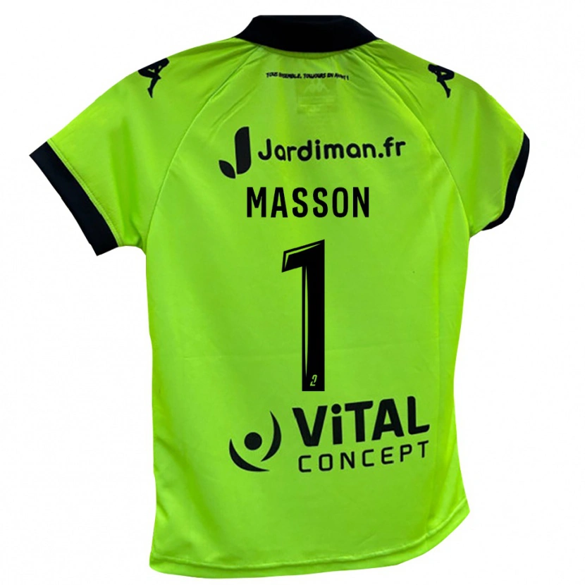 Danxen Enfant Albert Masson #1 Maillot de Gardien Vert Néon 2025/26 T-shirt