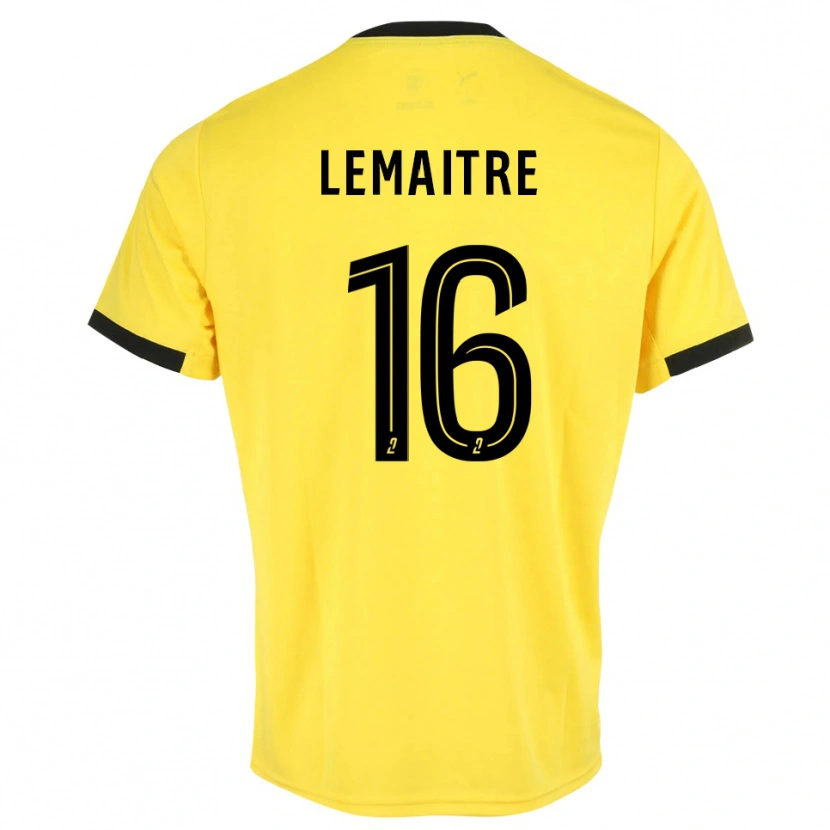 Danxen Enfant Nicolas Lemaître #16 Maillot de Gardien Noir Jaune 2025/26 T-shirt