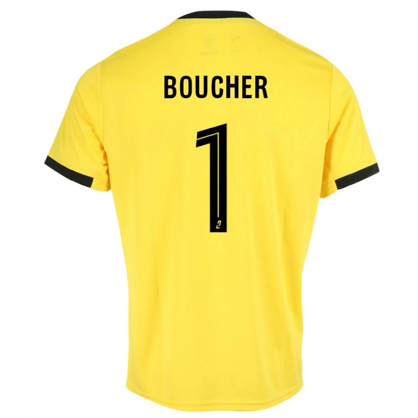 Danxen Enfant Zacharie Boucher #1 Maillot de Gardien Noir Jaune 2025/26 T-shirt