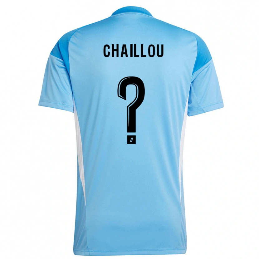 Danxen Enfant Victor Chaillou #0 Maillot de Gardien Blanc Bleu Ciel 2025/26 T-shirt